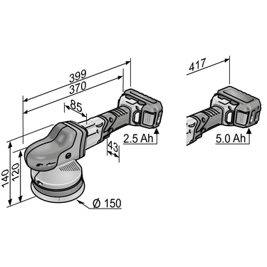 Cordless Random Orbital Polisher Set XFE 15 150 18.0-EC/5.0 - Flex Flex Orbital Polisher Detailer South Africa.
