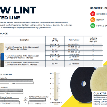 Low Lint Knitted Lambswool Pad Lake Country.