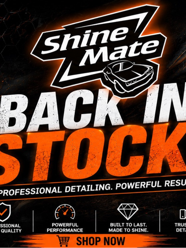 ShineMate back in stock banner