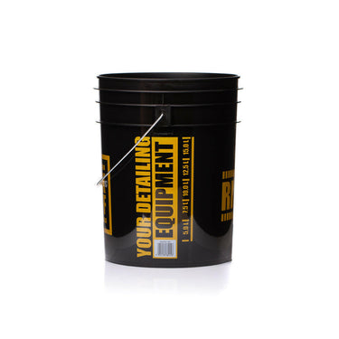 Black Bucket: Rinse + Yellow Separator- Work Stuff Work Stuff Accessories Detailer South Africa.