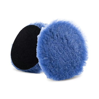 Lake Country Blue Hybrid Wool Cutting Pad: 5 Inch