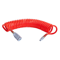 8m Spiral Air Hose with Quick-Connect Fittings