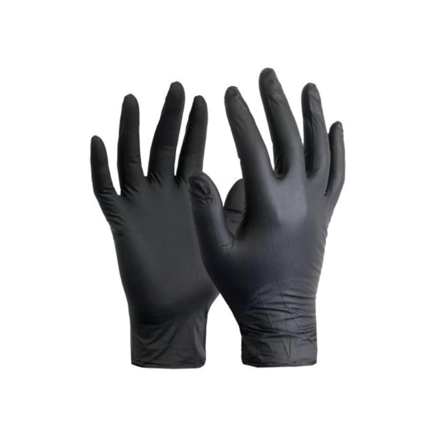 Black Nitrile Gloves: 100 pieces