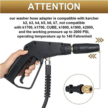 Karcher Adapter Set: 5 Pressure Washer Nozzle Tips + Female Quick Connector Detailer South Africa.