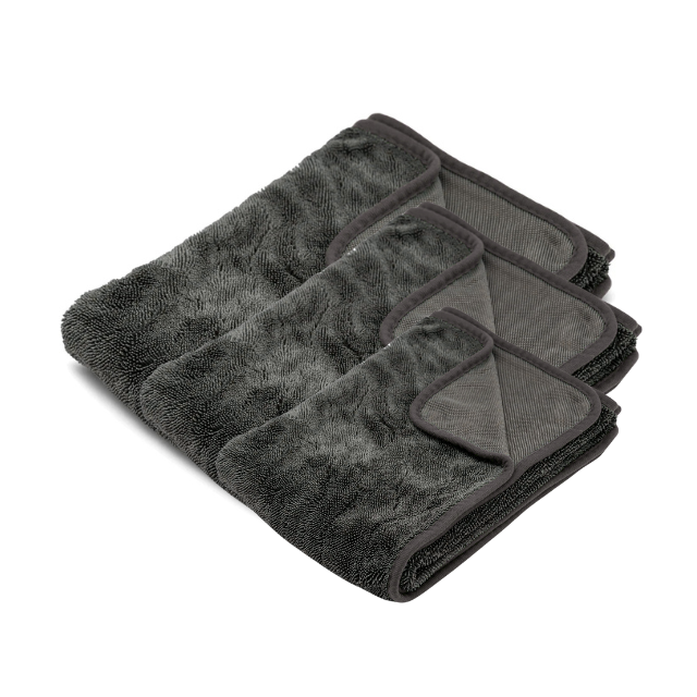 600 GSM Single Sided Microfibre Drying Towels Set: 3-Pack Detailing Corporation.