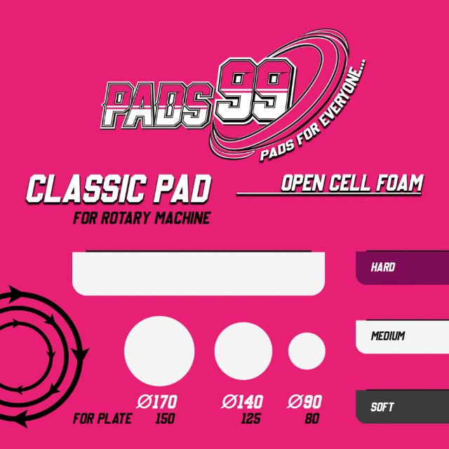 Pads 99 Classic: 6 Inch White Medium/One-Step Pad Pads99.