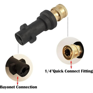 Karcher Adapter Set: 5 Pressure Washer Nozzle Tips + Female Quick Connector Detailer South Africa.