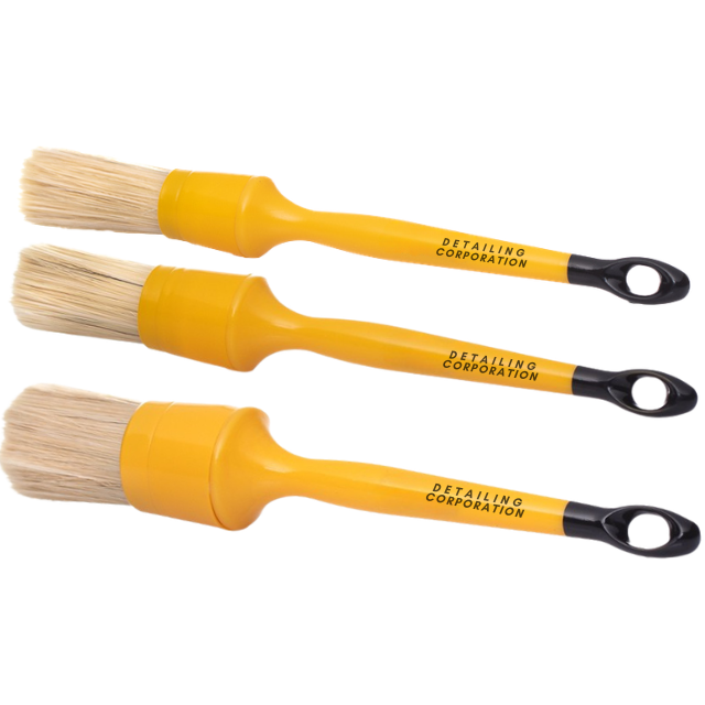 Medium Detailing Brushes (Set of 3) Detailing Corporation.