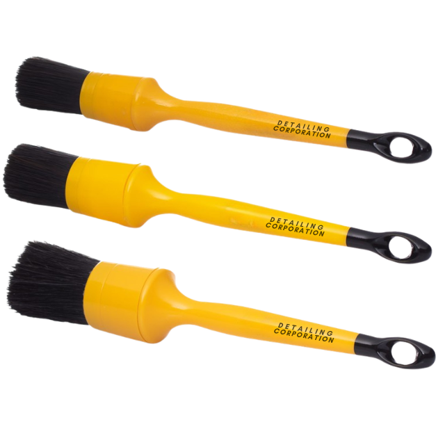 Medium-Hard Detailing Brushes (Set of 3) Detailing Corporation.