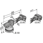 Cordless Random Orbital Polisher Set XFE 15 150 18.0-EC/5.0 - Flex Flex Orbital Polisher Detailer South Africa.
