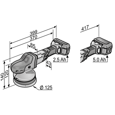 Cordless Random Orbital Polisher Set XCE 8 125 18.0-EC/5.0 - Flex Flex Orbital Polisher Detailer South Africa.