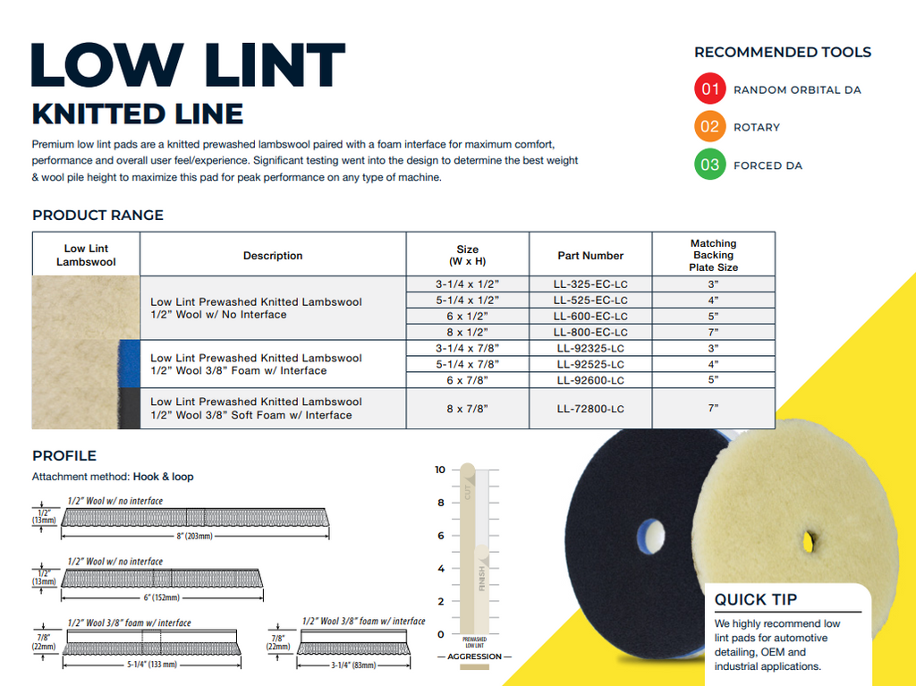 Low Lint Knitted Lambswool Pad Lake Country.