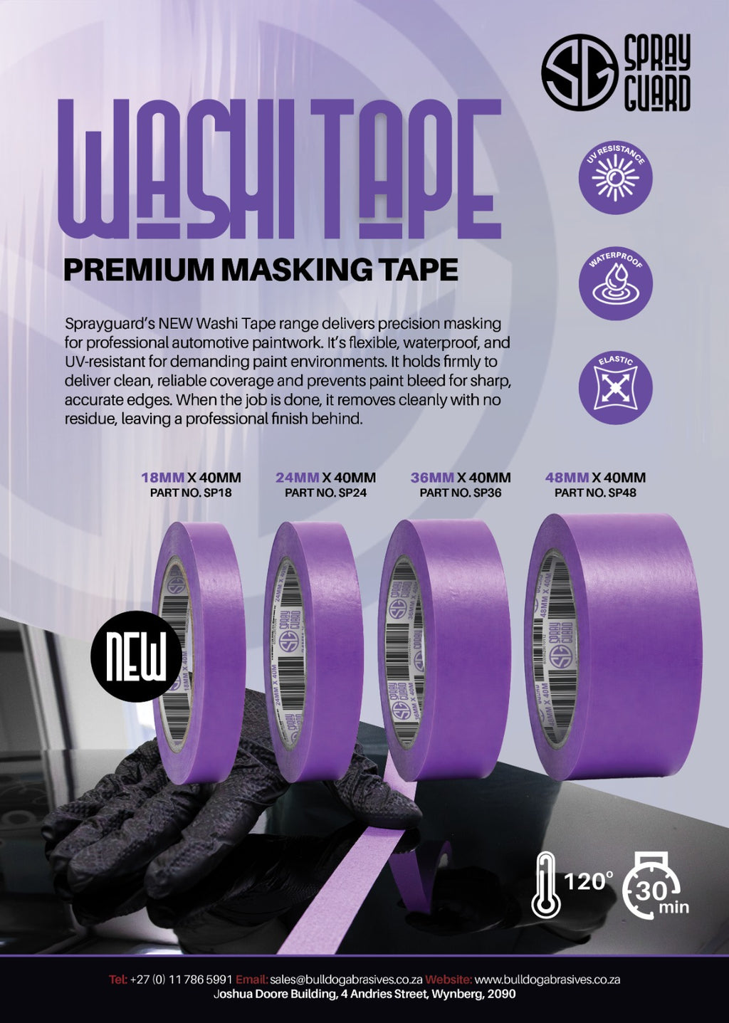 Sprayguard Washi Tape – Waterproof Automotive Masking Tape