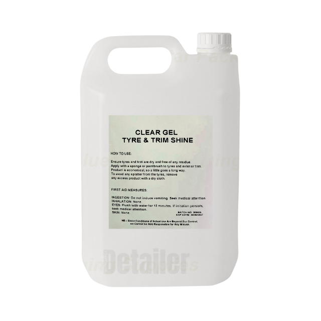 Clear Gel Tyre and Trim Shine Detailing Corporation.