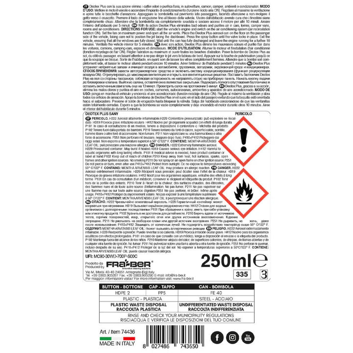 Deotex Plus Aerosol - Odor Eliminator - Fra-Ber Fra-Ber Odor Eliminator Detailer South Africa.