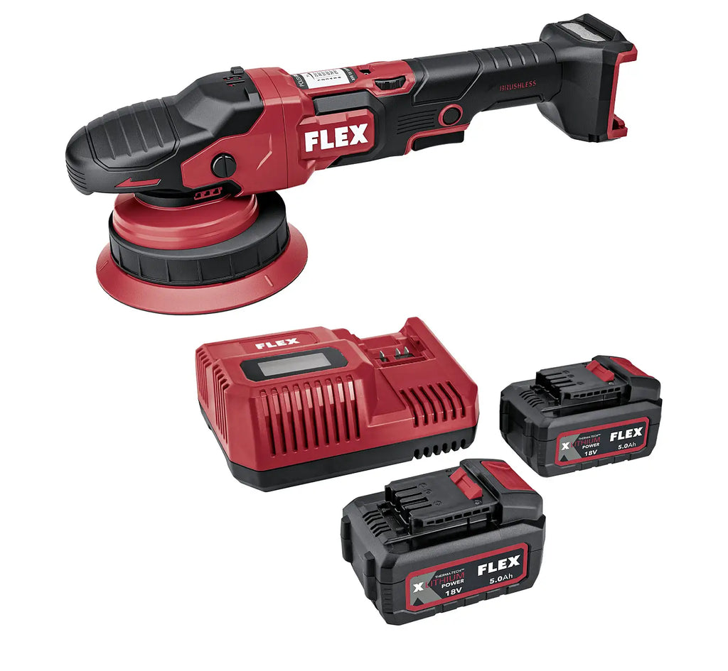 Flex Cordless Random Orbital Polisher Set XFE 15 150 18.0-EC/5.0