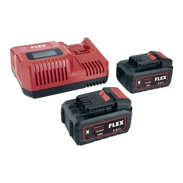 P-Set 55 R: Flex Power Tools Charger & Batteries Set