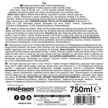 Tex- Fabrics & Leather Stain Remover- Fra-Ber Fra-Ber simple Detailer South Africa.