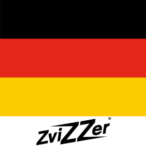 Zvizzier logo on a German flag background
